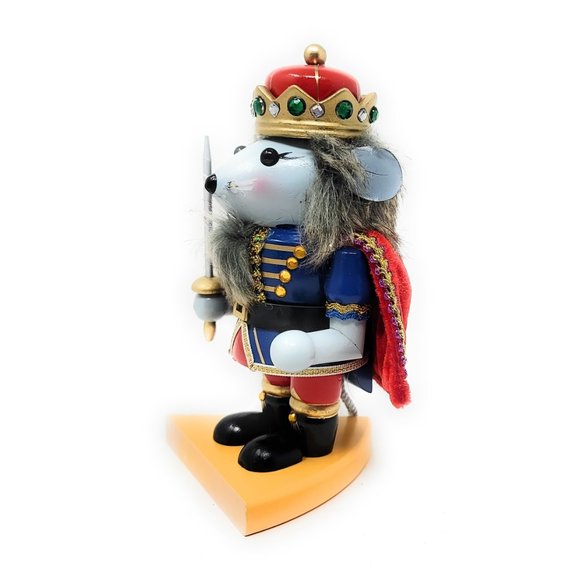 Christmas Wood 7.5" Mouse Soldier Nutcracker - Picture 3 of 4